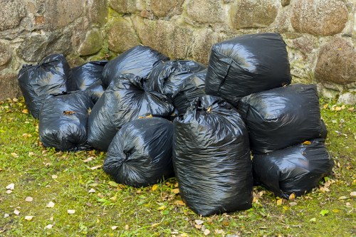 Garden waste being removed for clearance